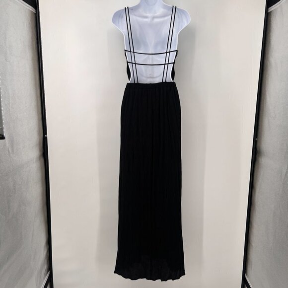LULUS Women's Backless Black Maxi Dress S - Picture 2 of 7